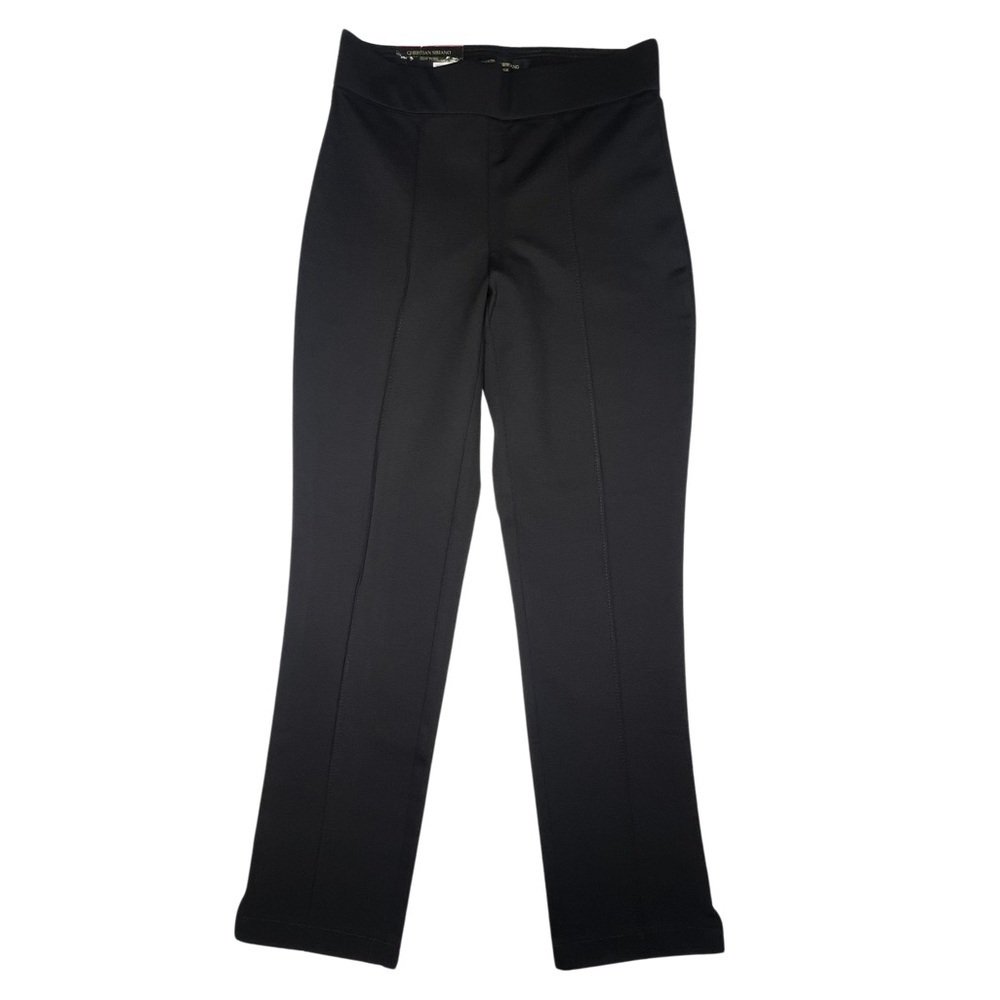 NEW Christian Siriano Ponte Pants Ankle Cropped Career Office Black XS NWT